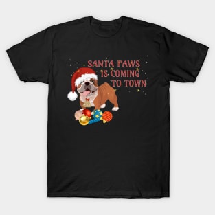 Cute bulldog Christmas T-Shirt